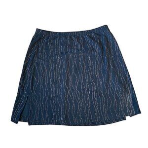 Heart & Soul Gold & Black Sparkle Skirt With Wavy Dot Pattern Women's Medium